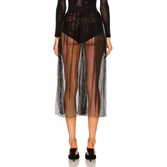 NWT Wolford Fading Net Skirt White L - Picture 6 of 16